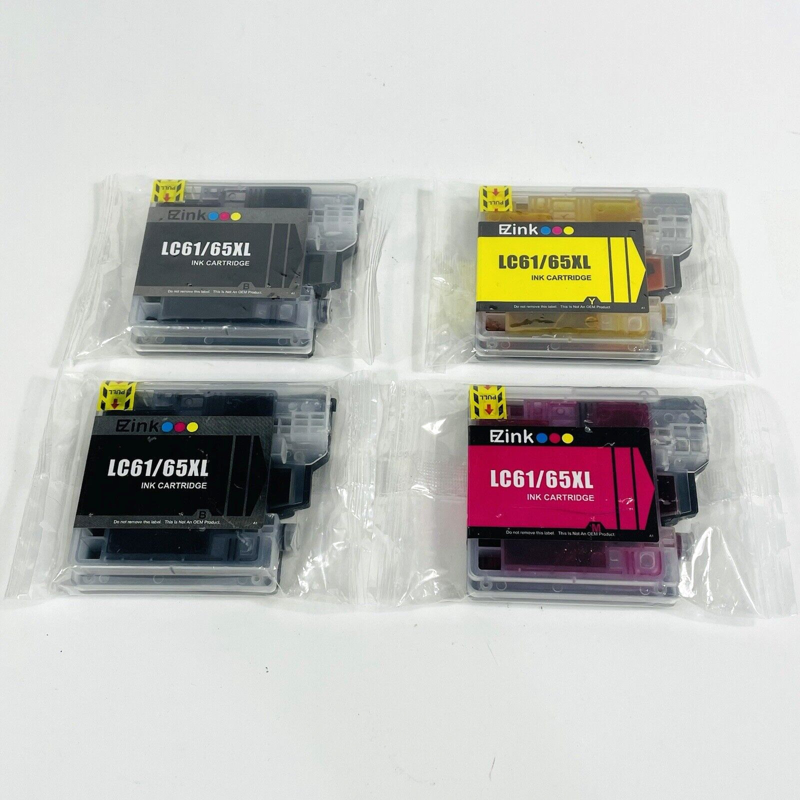 EZ LC61/65XL Black Magenta Yellow Ink Cartridge Replacements For Brother Printer