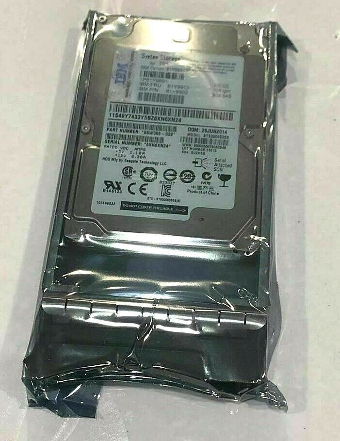 FOR IBM 300GB 81Y9902 81Y9891 81Y9913 6Gb 15K SAS HARD DRIVE HDD