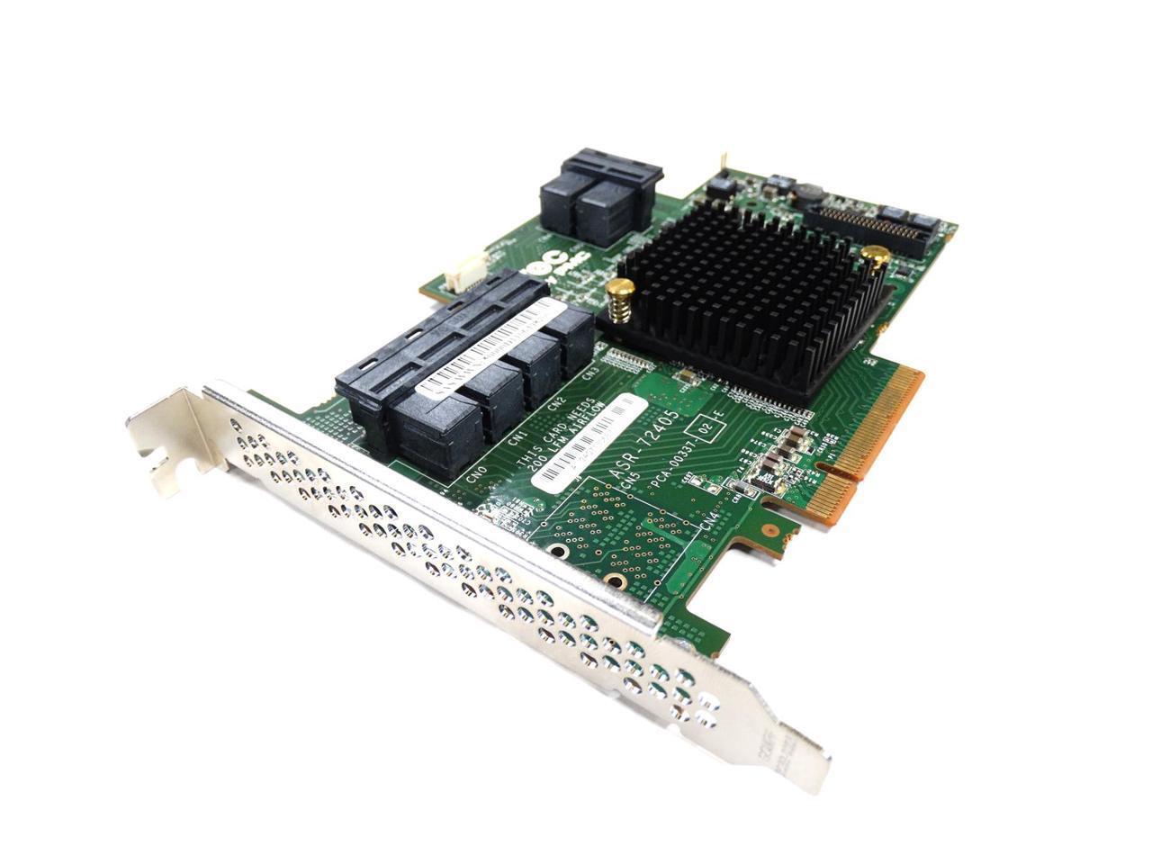 Adaptec ASR-72405 24-Port 1GB Cache 6Gb/s SAS SATA PCIe-3 RAID Controller Card