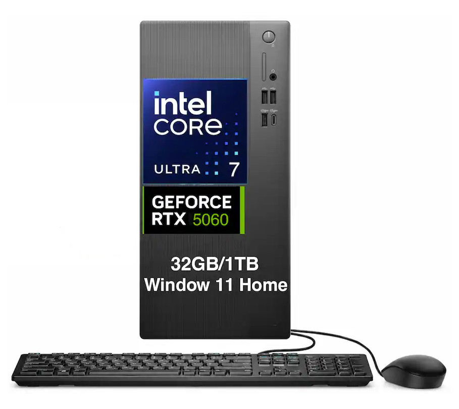 Dell ECT1250 Desktop PC Ultra 7 265F 32GB 1TB SSD RTX 5060 WiFi W11H