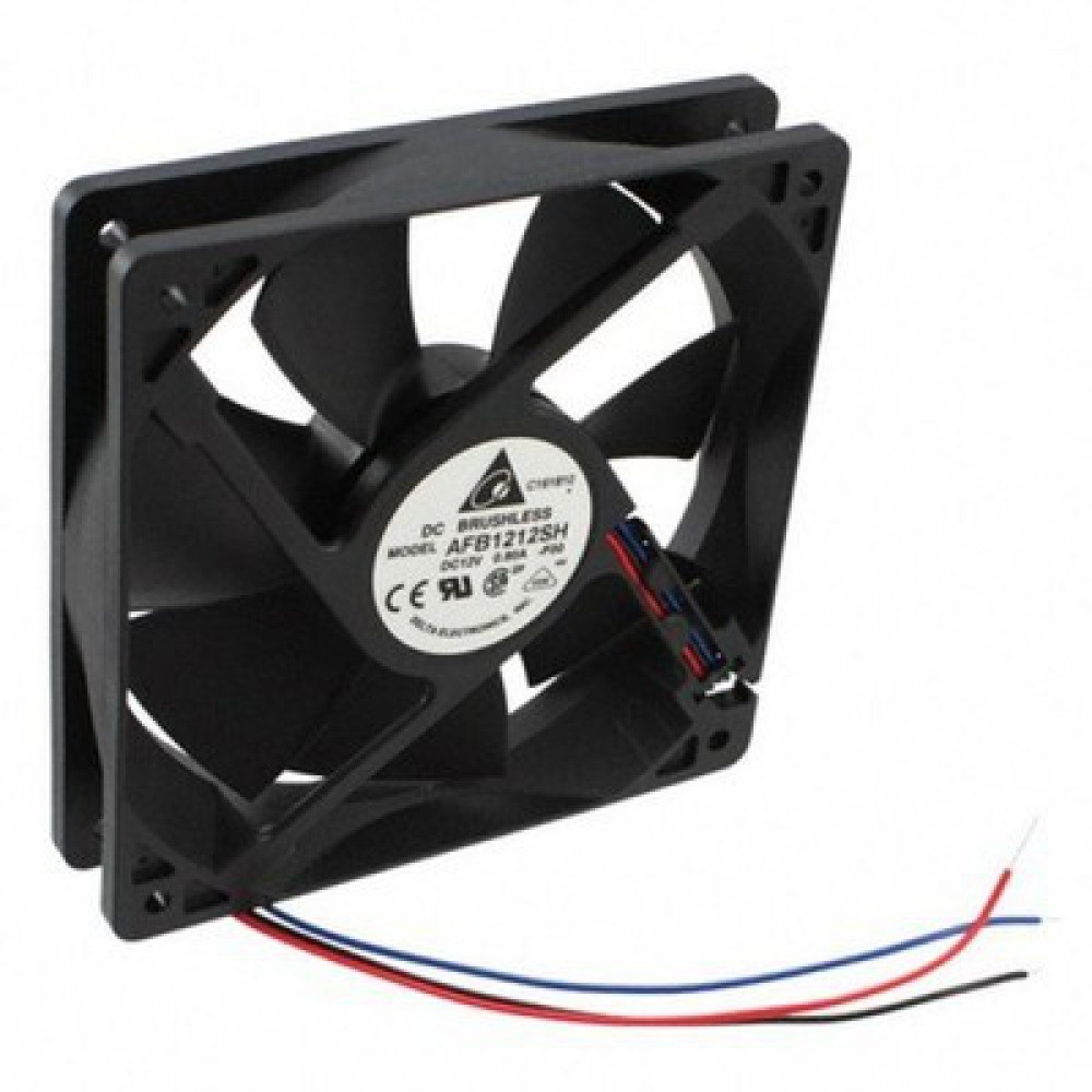 Delta AFB1212SH 120x120x25mm 12V 0.80A-Max Ball-Bearing Fan 3 Wire fan