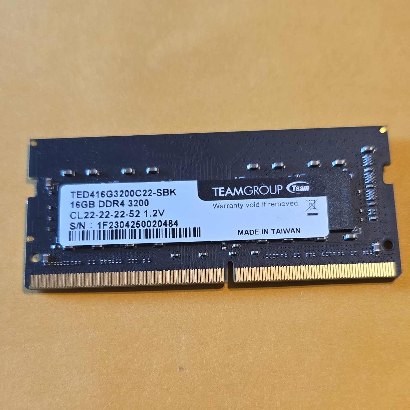 TEAMGROUP 16GB DDR4 3200 SODIMM Laptop RAM PC4-25600 CL22 Tested
