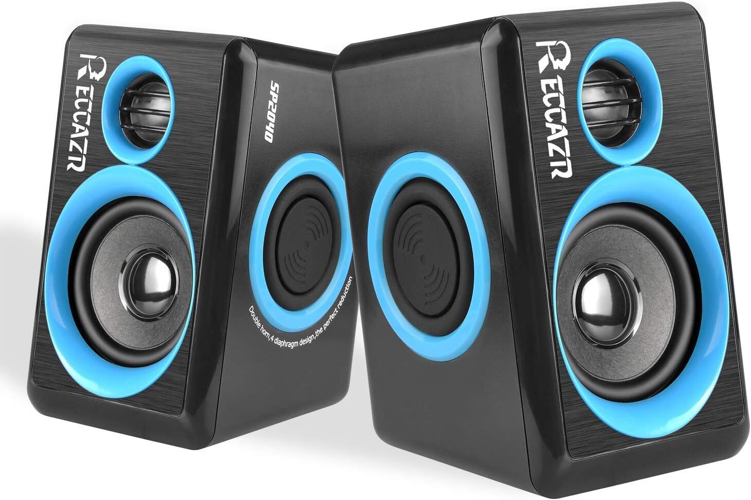 Compact Usb Powered Multicolor Stereo Speakers With Subwoofer For Pc Laptop