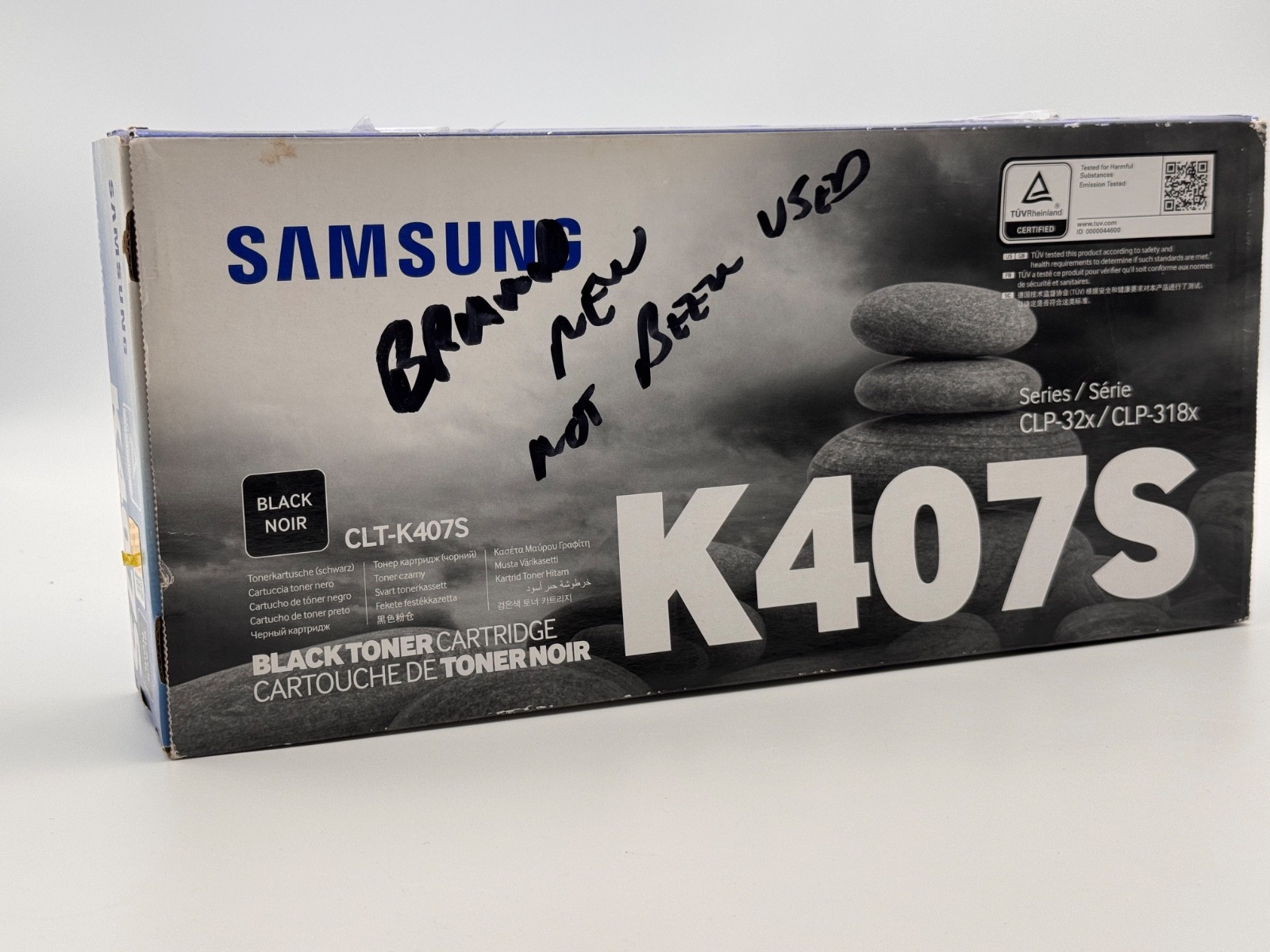 Samsung CLT-K407S Black Toner Cartridge Series CLP-32X/CLX-318X Genuine Open Box