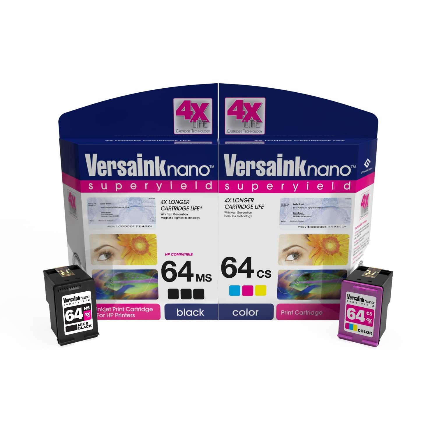 VersaInk-Nano 64 Black Ink Cartridge for Check Printing & VersaInk-Nano 64