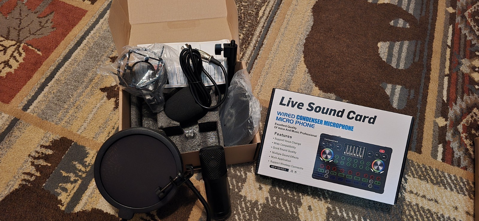 Podcast Equipment Live Sound Card  For Live Streaming