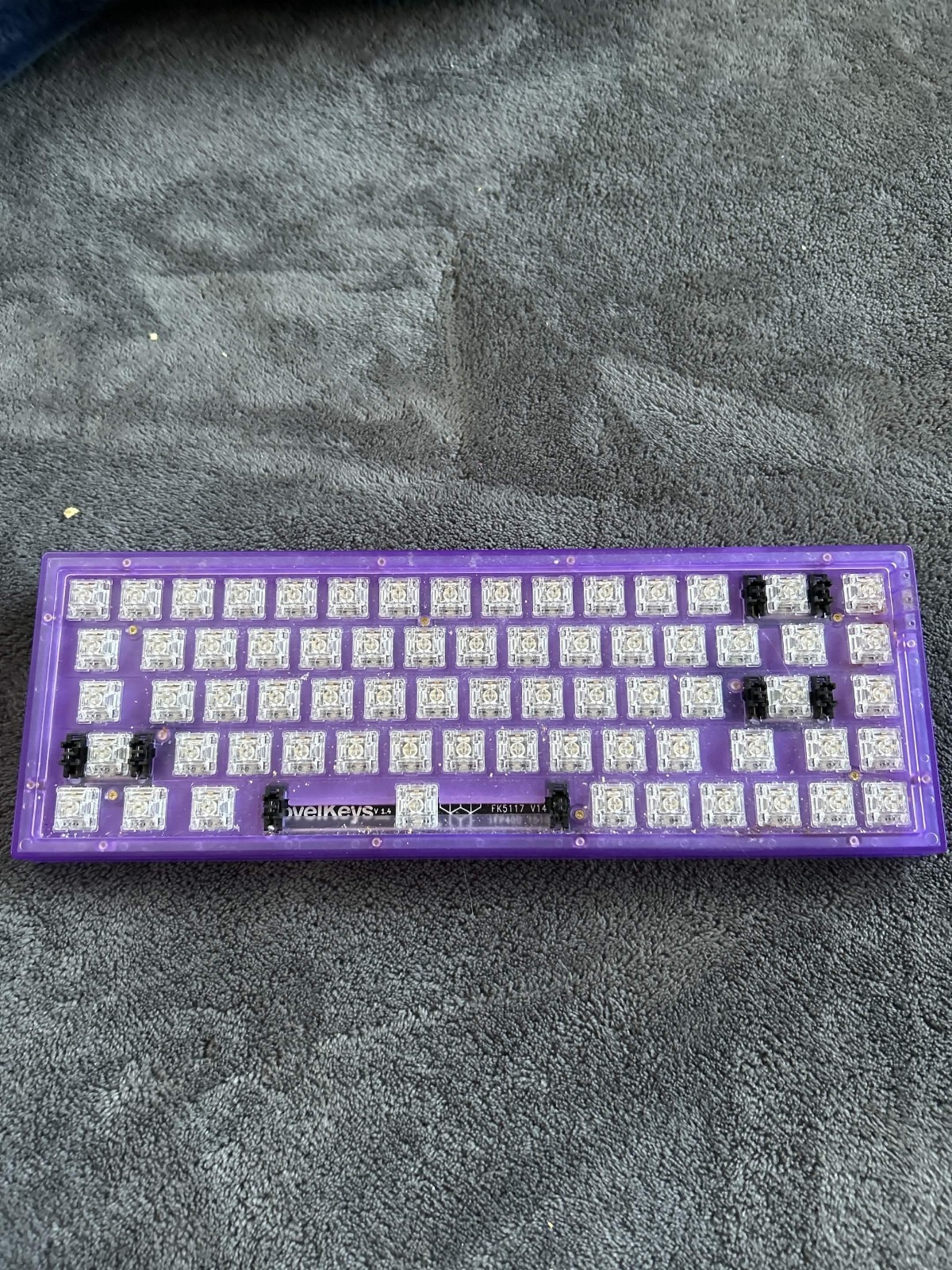NK65 Entry Edition Purple With Aqua King Switches (Broken B key READ DESC)