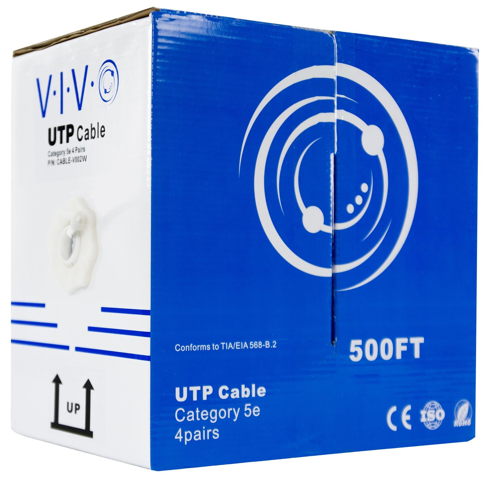 White 500ft Bulk Cat5e Wire, CABLE-V002W