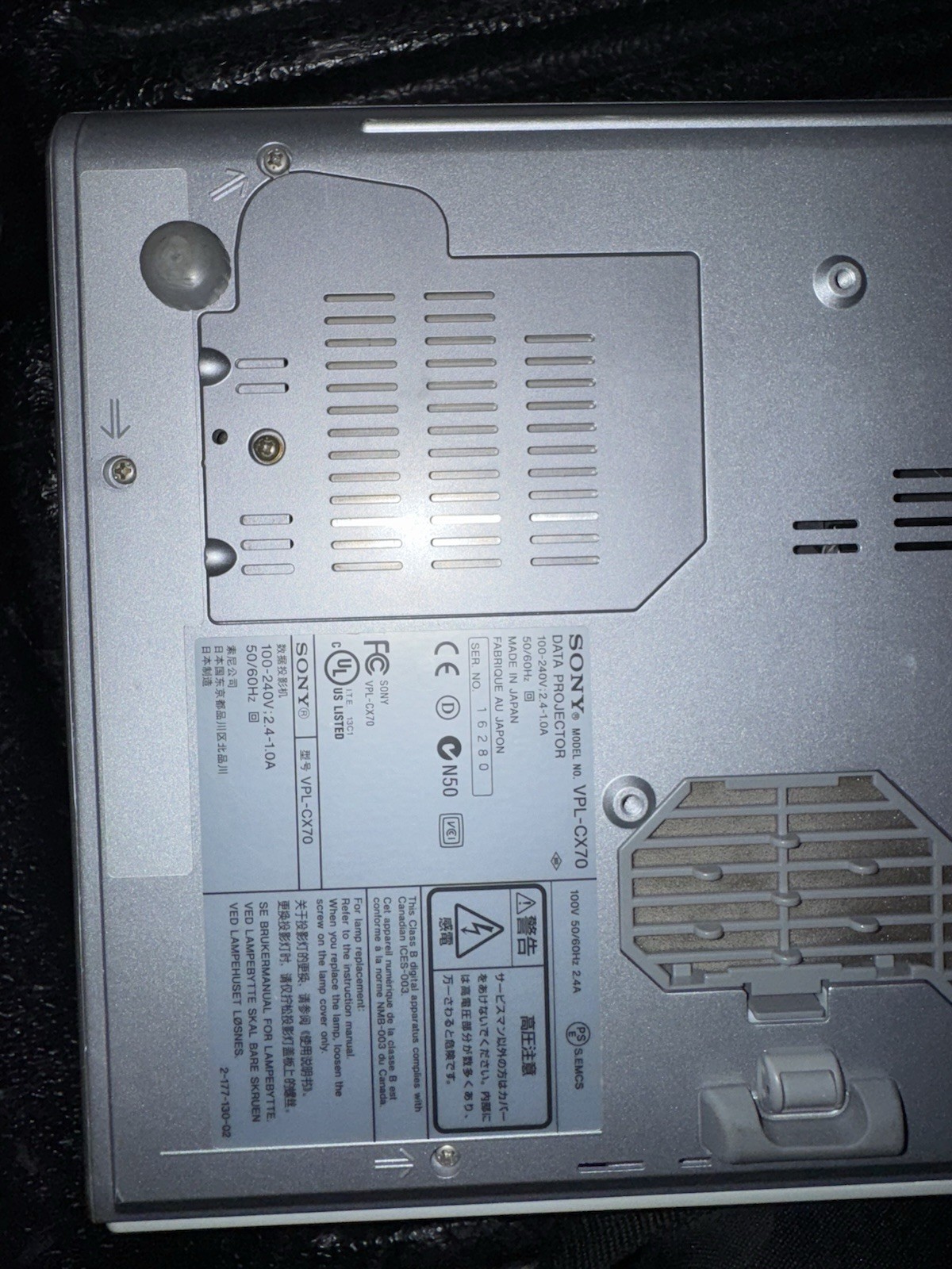 Sony VPL-CX70 Multi Media / Data Projector