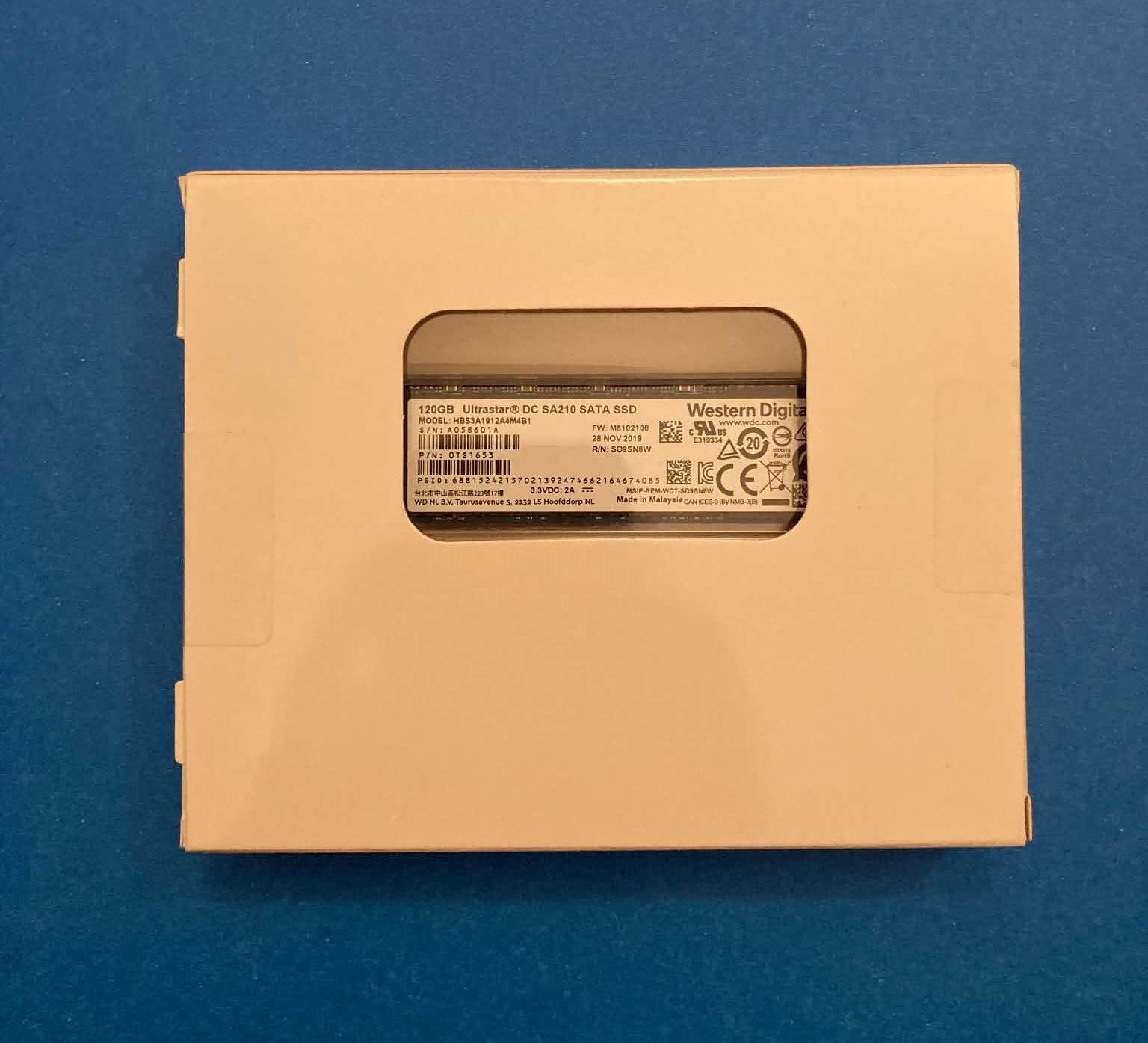 Western Digital Ultrastar DC SA210 120GB M.2 SATA SSD HBS3A1912A4M4B1 0TS1653