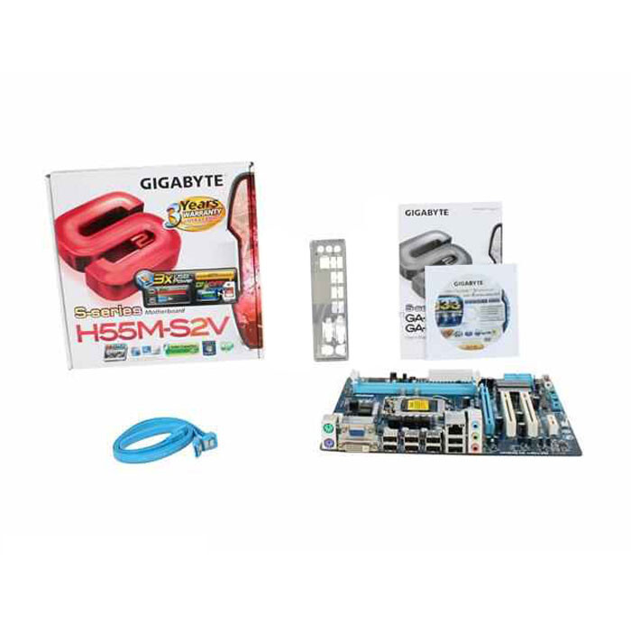 GIGABYTE GA-H55M-S2V Rev 1.4 Intel H55 LGA 1156 DDR3 mATX Motherboard