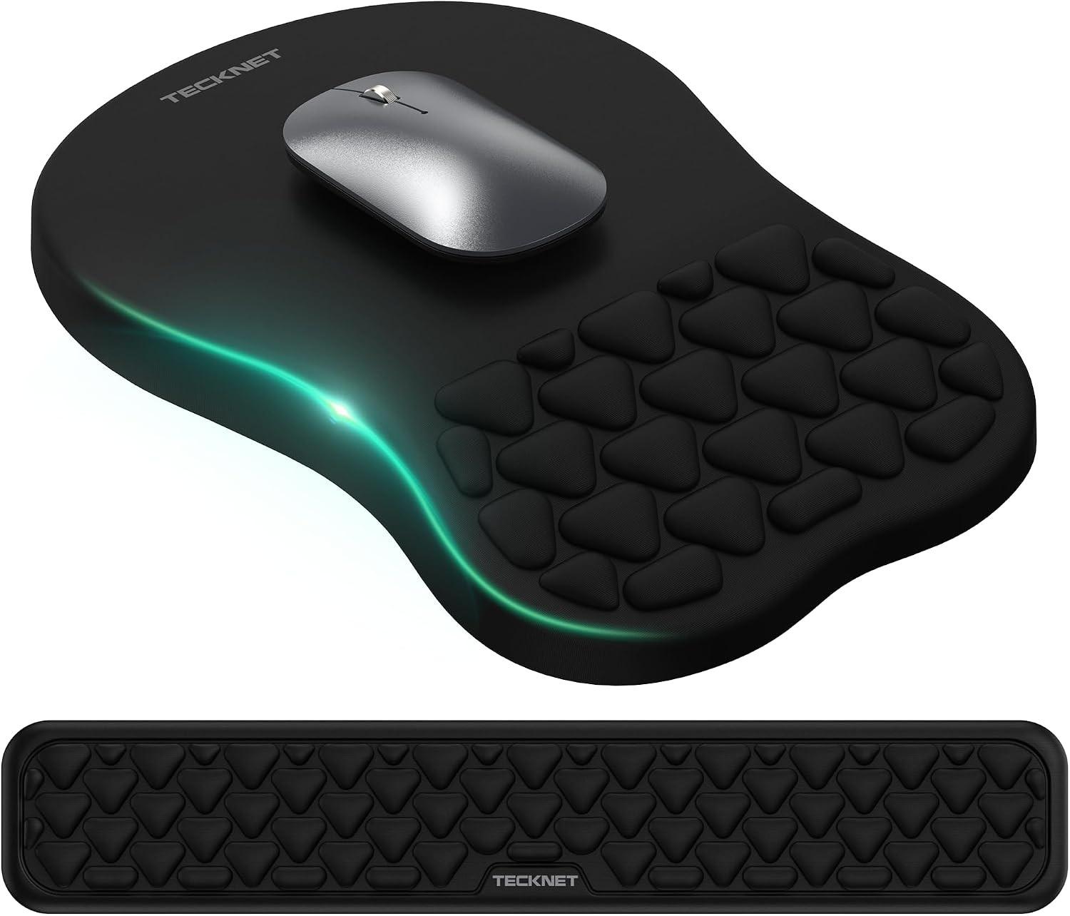 juego de alfombrilla de raton y reposamunecas para teclado con diseno de masaje