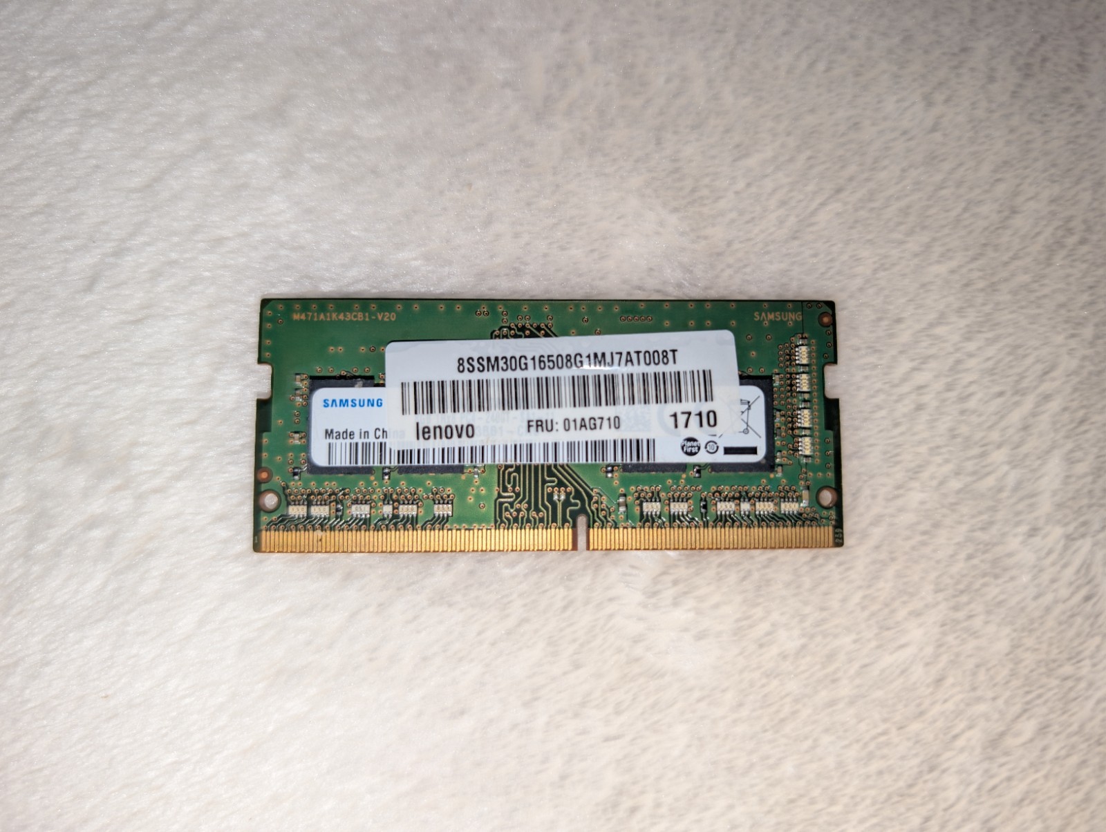 SAMSUNG MEMORY, 8GB, DDR4, 2400, SODIMM - Lenovo 01AG710