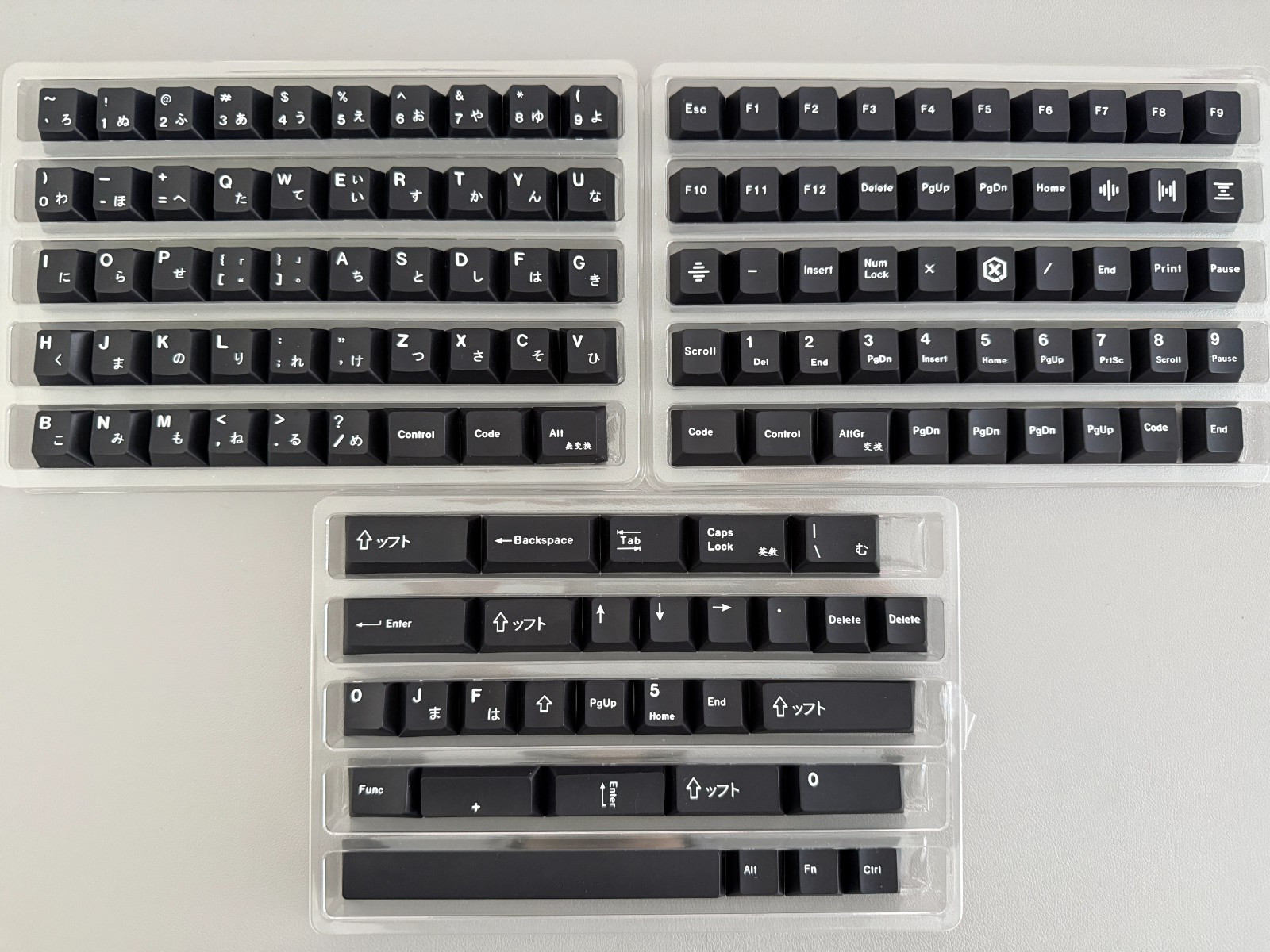 Gliging Black Japanese PBT Keycap Set Cherry Profile Dye Sub MX