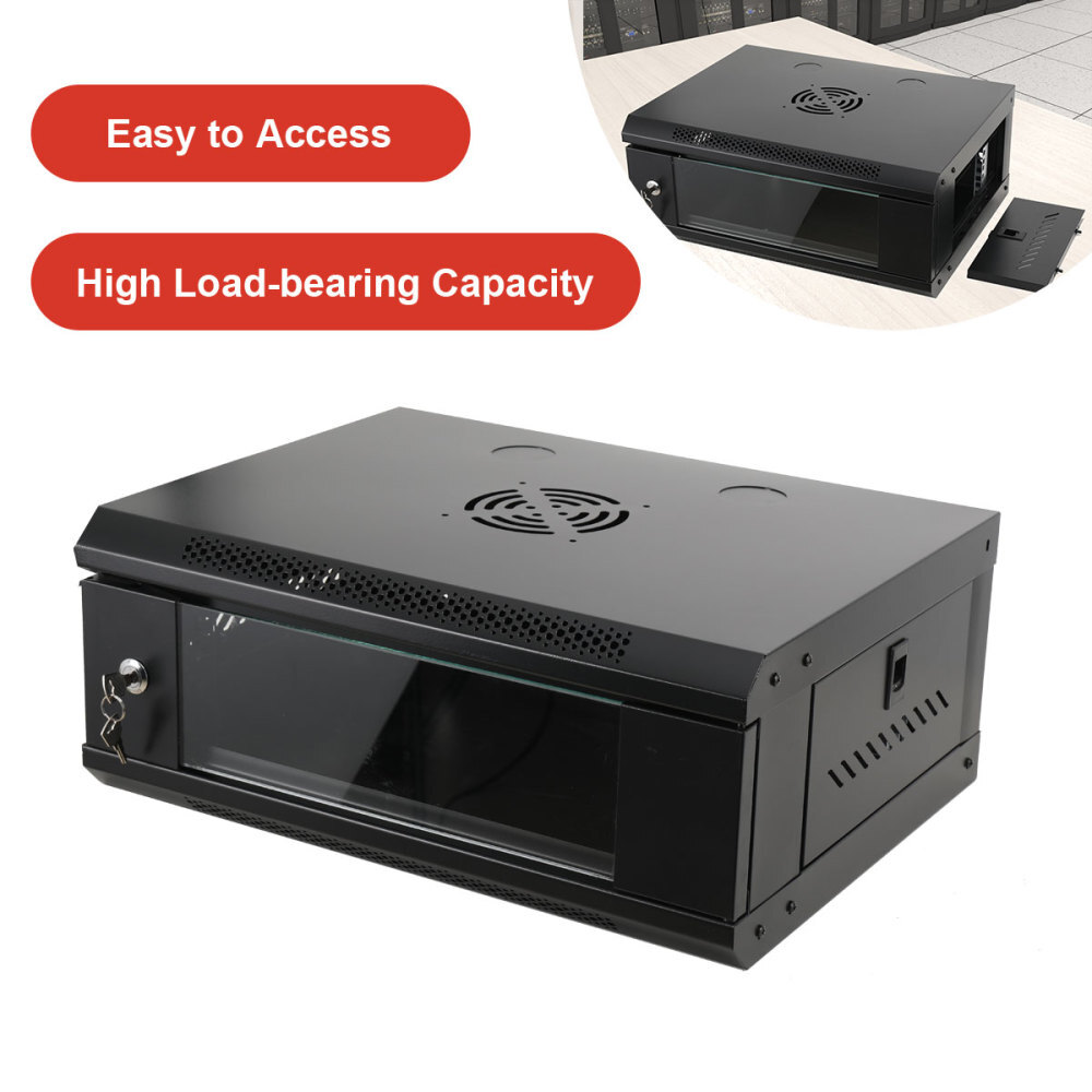 4U Server Rack IT Cabinet Data Network Rack Enclosure - 22-Inch Deep Rack Stand