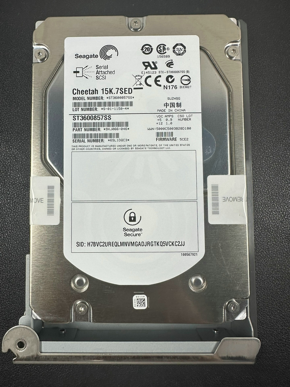 Seagate Cheetah ST3600857SS 15K.7 SED 600GB 15000RPM 3.5" SAS HDD ANH600X