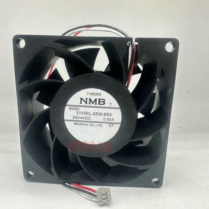 1PCS NMB 3115RL-05W-B69 8038 24V 0.50A 8cm Schneider Electric Inverter Fan