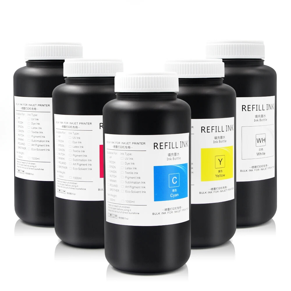 5x1000ML/Bottle High Quality  Flex UV Ink for Plastics for Ricoh 5420 Printer