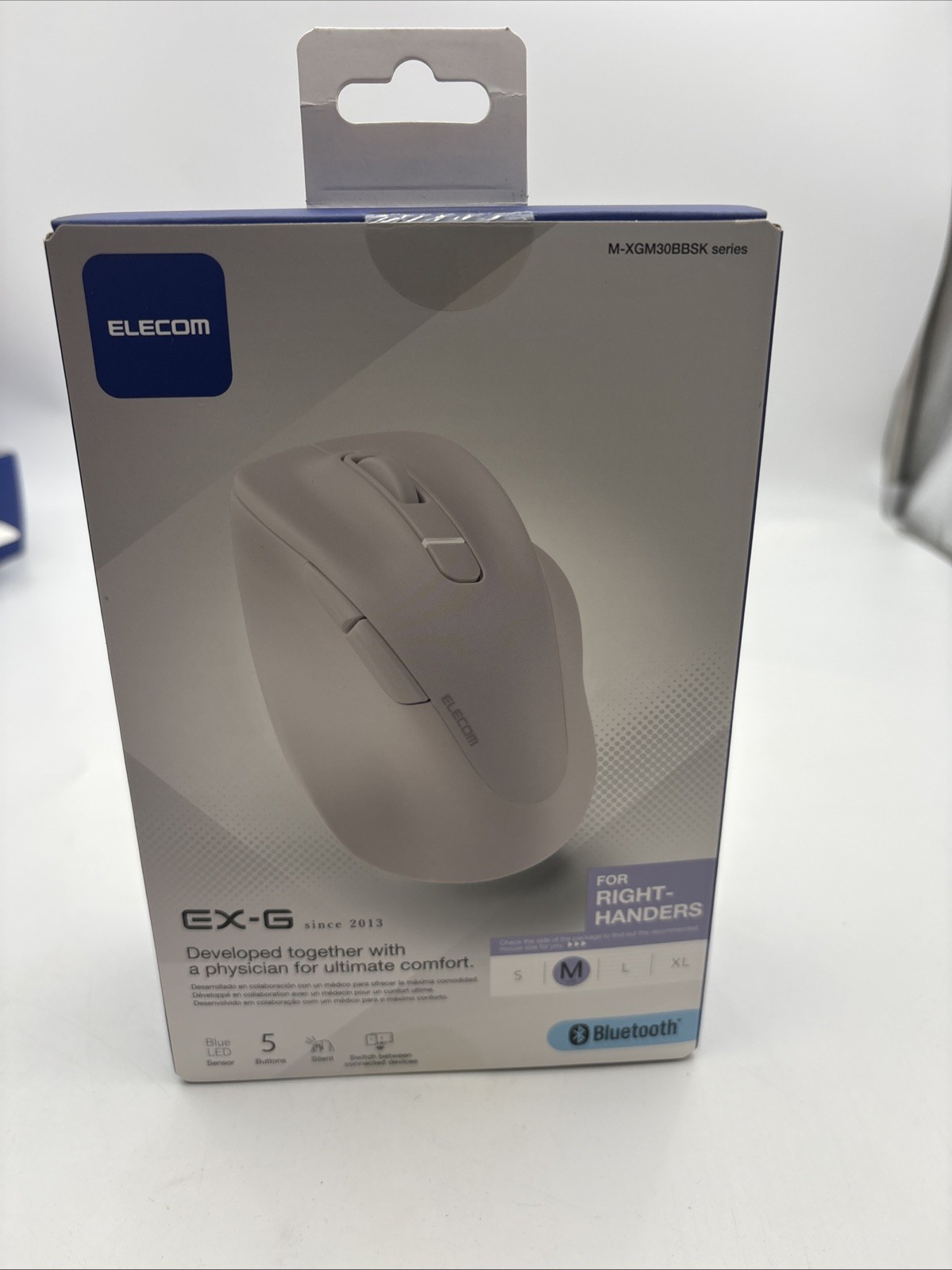 Elecom Wireless Mouse 5 Buttons, Silent Click, Medium Bluetooth