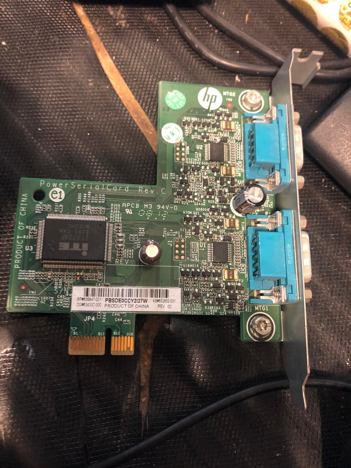 HP 638947-001 2 port Serial card 632852-001 640267-001 634337-001