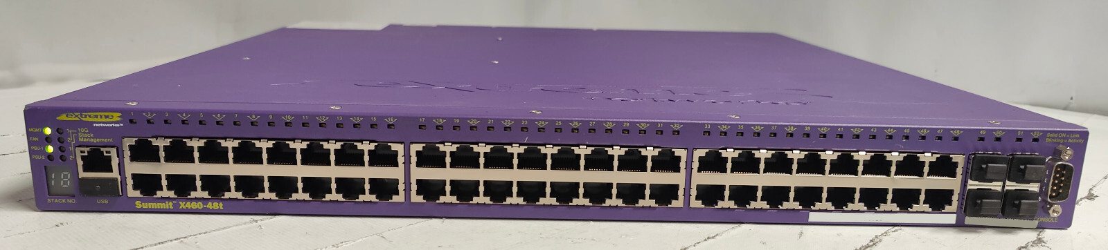 Extreme Networks Summit X460-48t 16402 800538-00-02 48 Port Network Switch