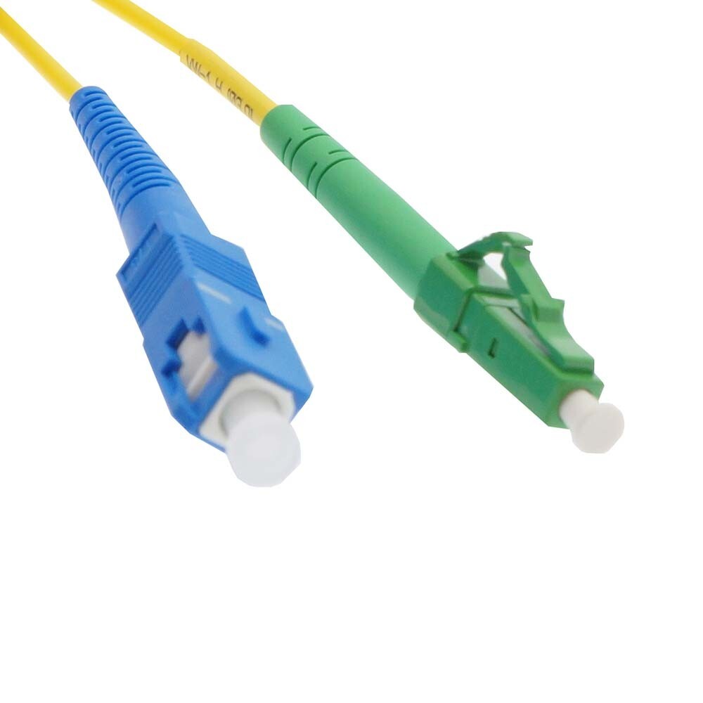10m LC/APC-SC/UPC Simplex 9/125 OS2 Singlemod Fiber Patch Cable OFNR Yellow 33FT