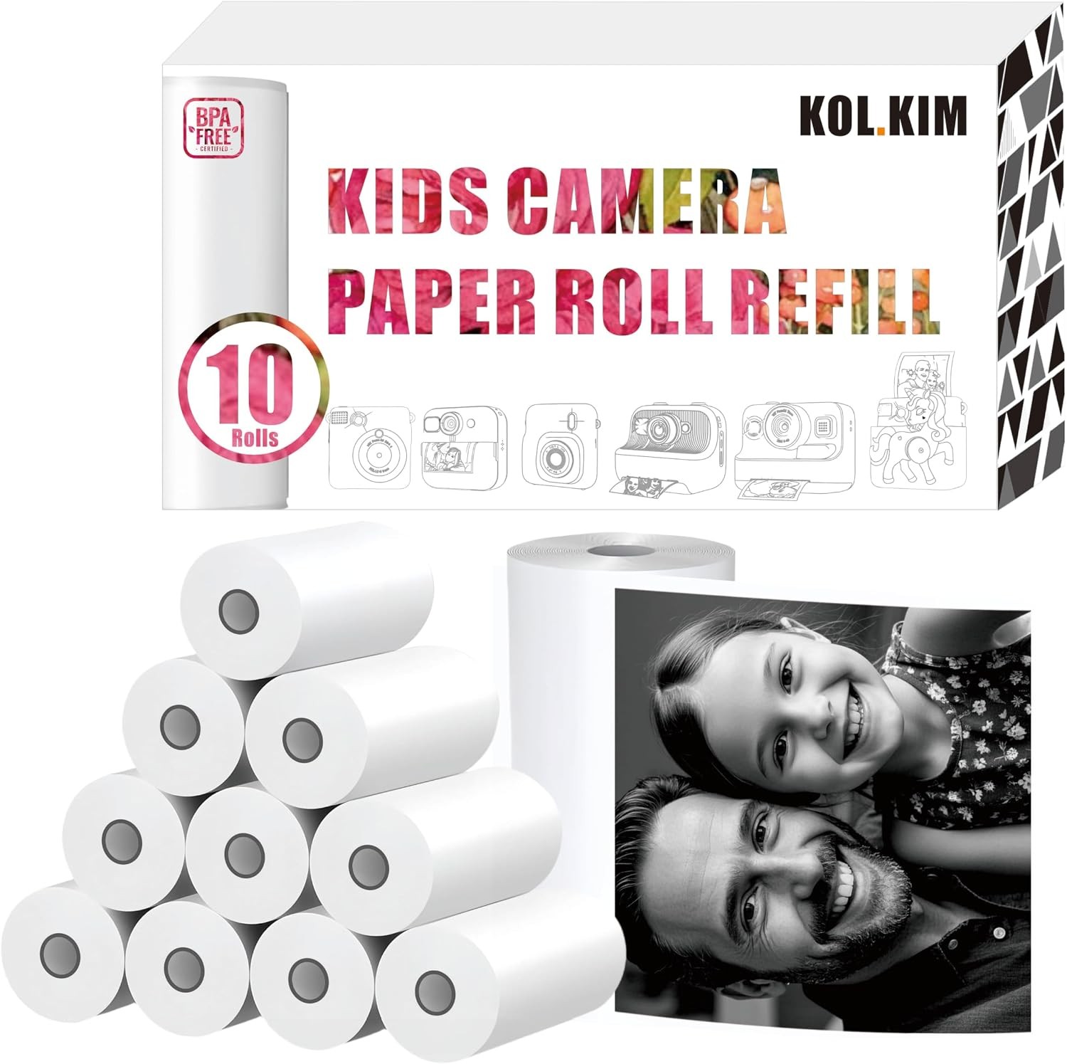 Kids Camera Paper Roll Refill Compatible for Dylanto Kids Camera Instant Print