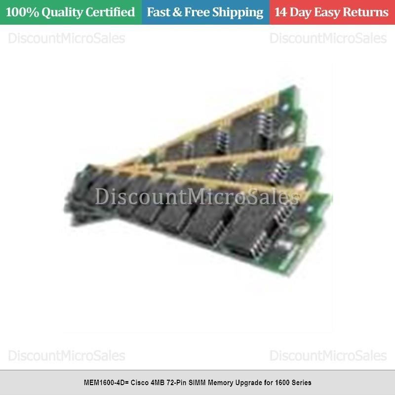 MEM1600-4D= Cisco 4MB 72-Pin SIMM Memory Upgrade for 1600 Series