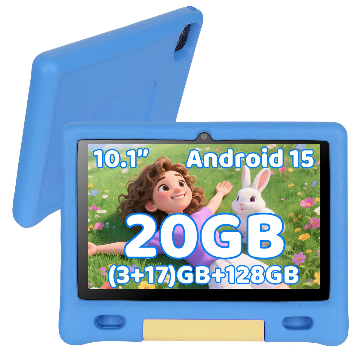 10 Inch Kids Tablet, Android 15, Octa Core, 20GB RAM, 128GB,1TB TF, Touchscreen