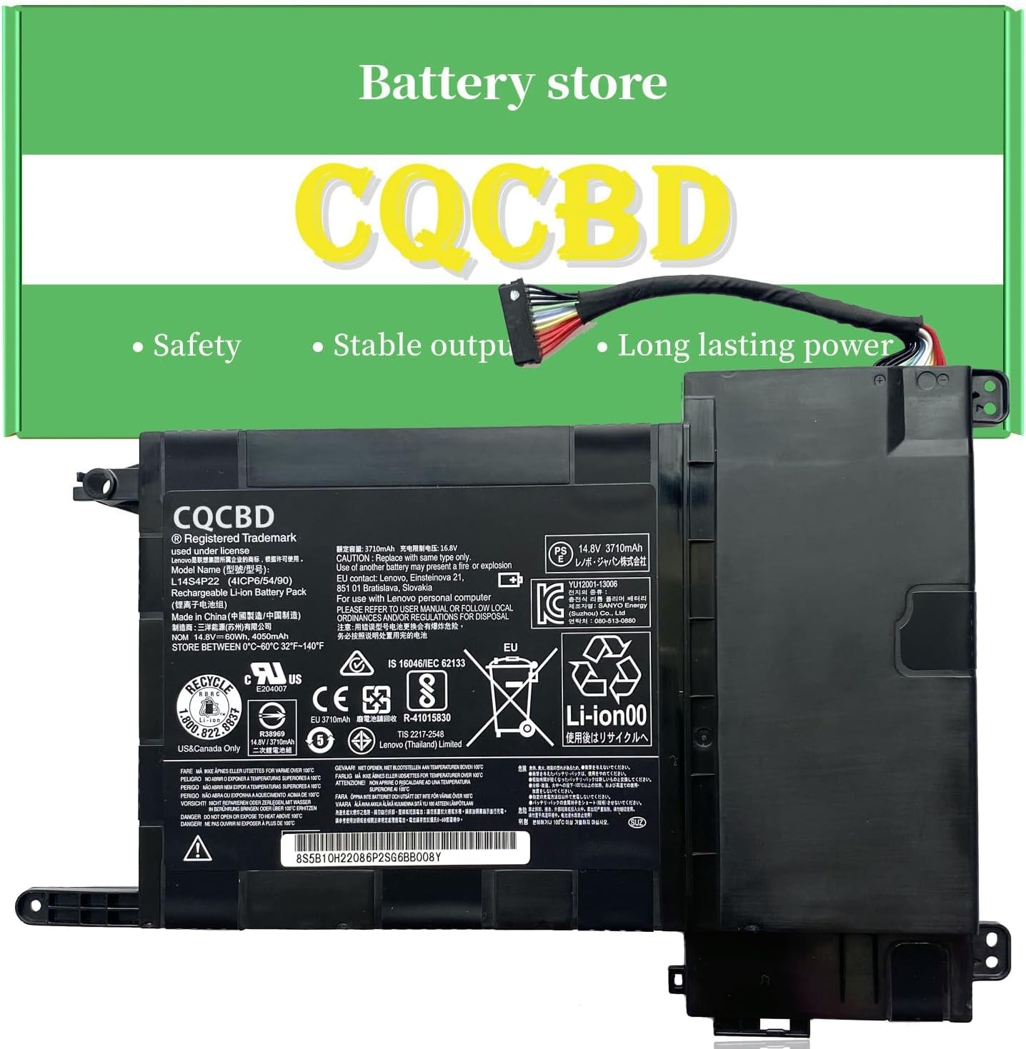 CQCBD L14S4P22 L14M4P23 L14L4P23 Laptop Battery for Lenovo IdeaPAd Y700 Y700