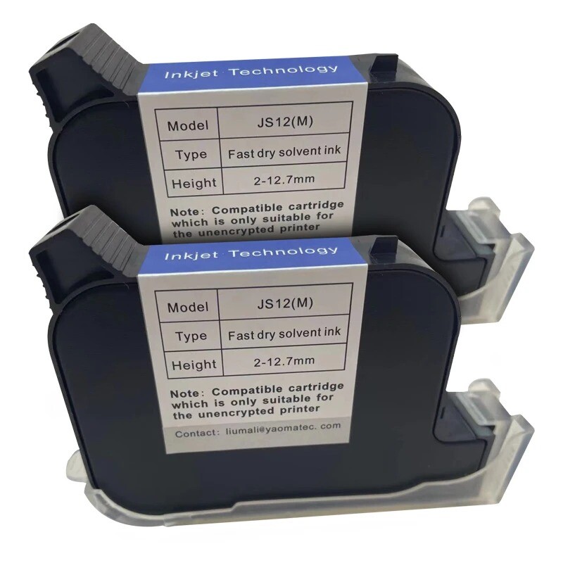 JS10 12.7mm Compatible Ink Cartridge with Ink for No Encrypted Handheld Printer