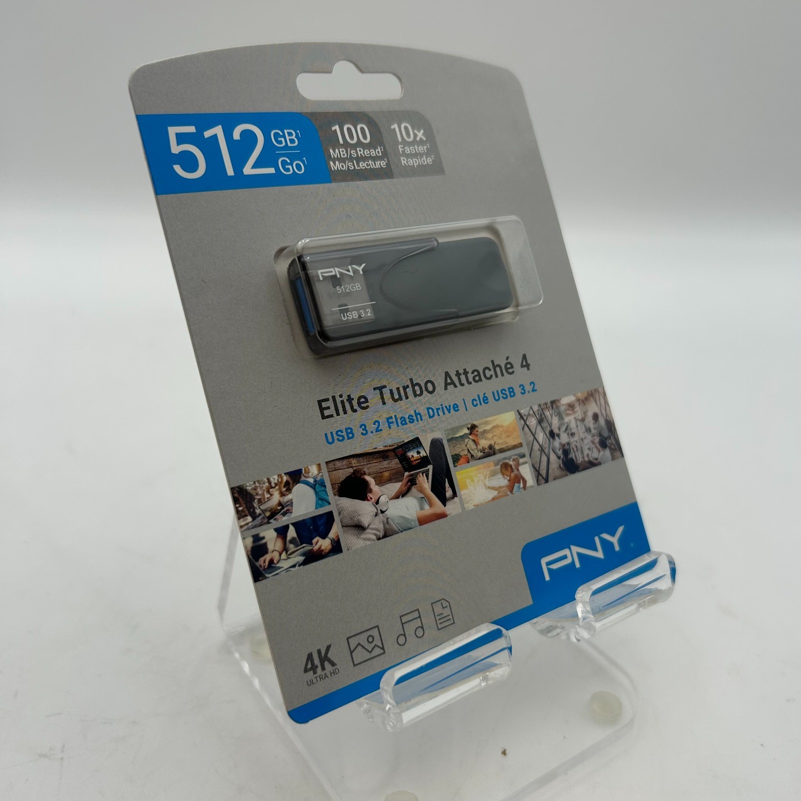 PNY Elite Turbo Attache 4 512GB USB 3.2 Flash Drive - Brand New