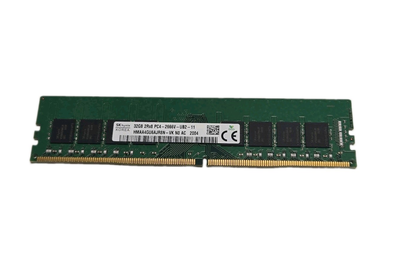SK Hynix 32Gb 2Rx8 DDR4-2666V PC4-21300 UDIMM HMAA4GU6AJR8N-VK Dell SNP983D4C/32