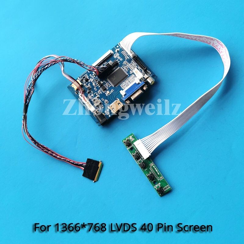 For LP156WHB-TLA1/TLA2 40-Pin LVDS Panel HDMI+VGA+AV 1366x768 Controller Board 