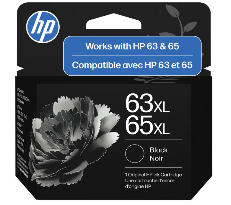 HP 63XL/65XL Black High-Yield Ink Cartridge (Replaces 63XL or 65XL)