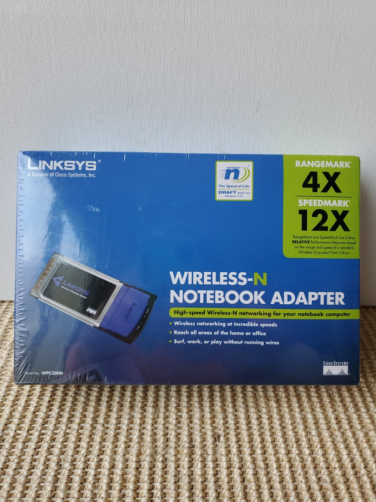 Cisco-Linksys WPC300N Wireless N  Network  Notebook Adaptor NIB SEALED