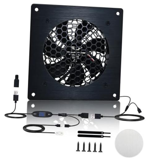 120mm Thermostat-Controlled Cabinet Cooling Fan – 5V/12V Dual Voltage, 10