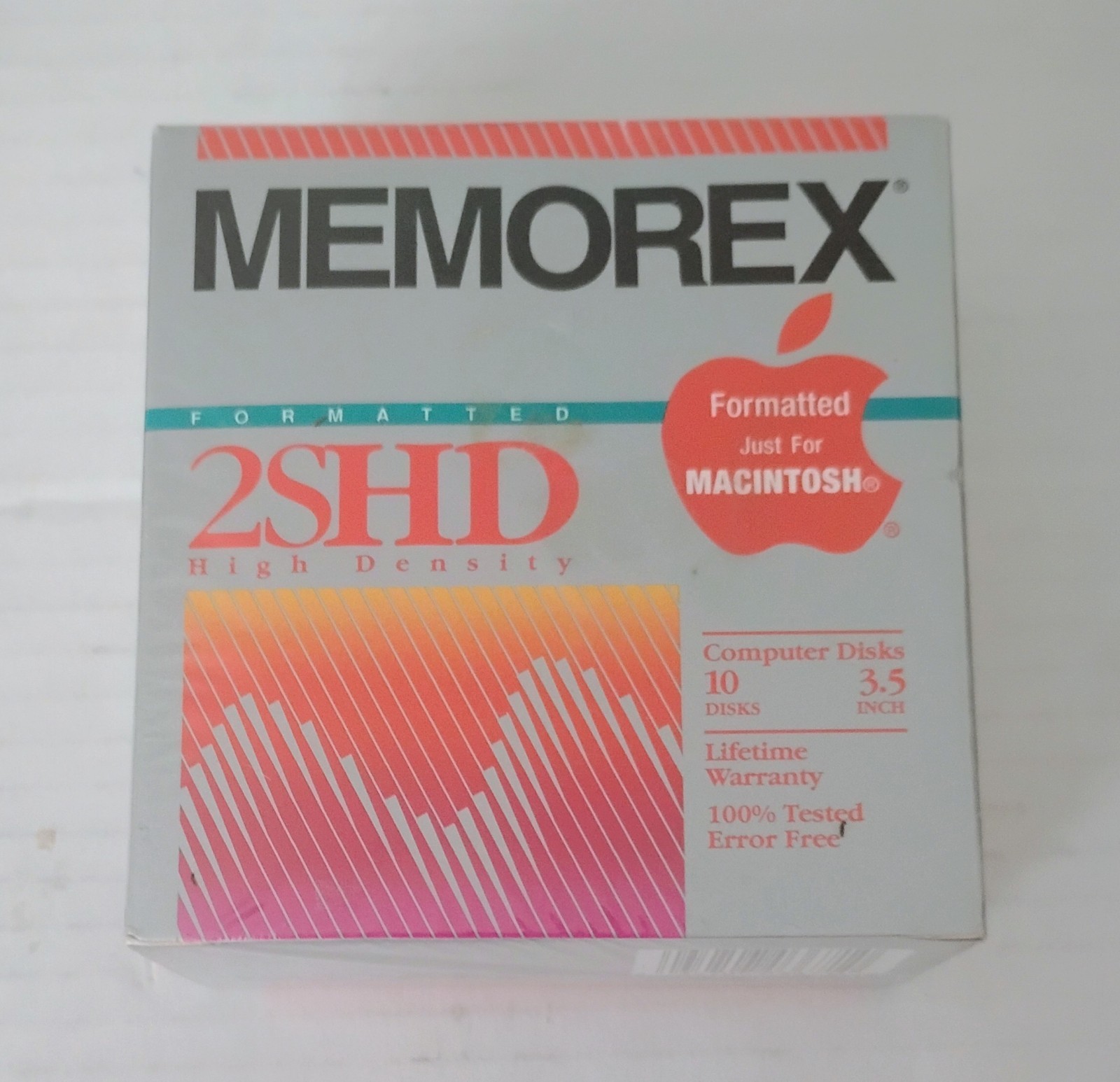 Memorex 3.5" 2SHD High Density Computer Disks Macintosh Formatted 10-Pack Sealed