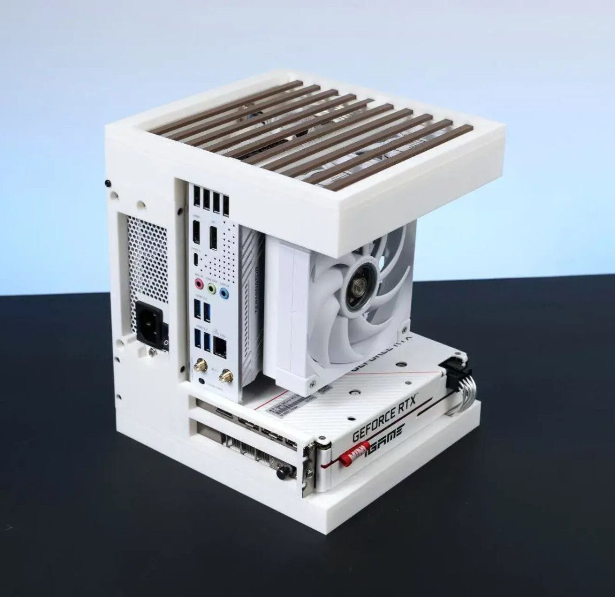 Unique ITX case, Open Computer Case, 3D printed PC case, SFX power supply,Compat