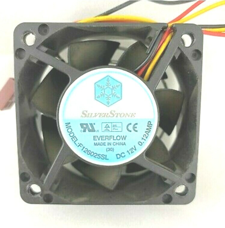 EVERFLOW F126025SL DC 12V 0.12AMP 6025 PWM Main Box CPU Cooling Fan 3-wire 6CM