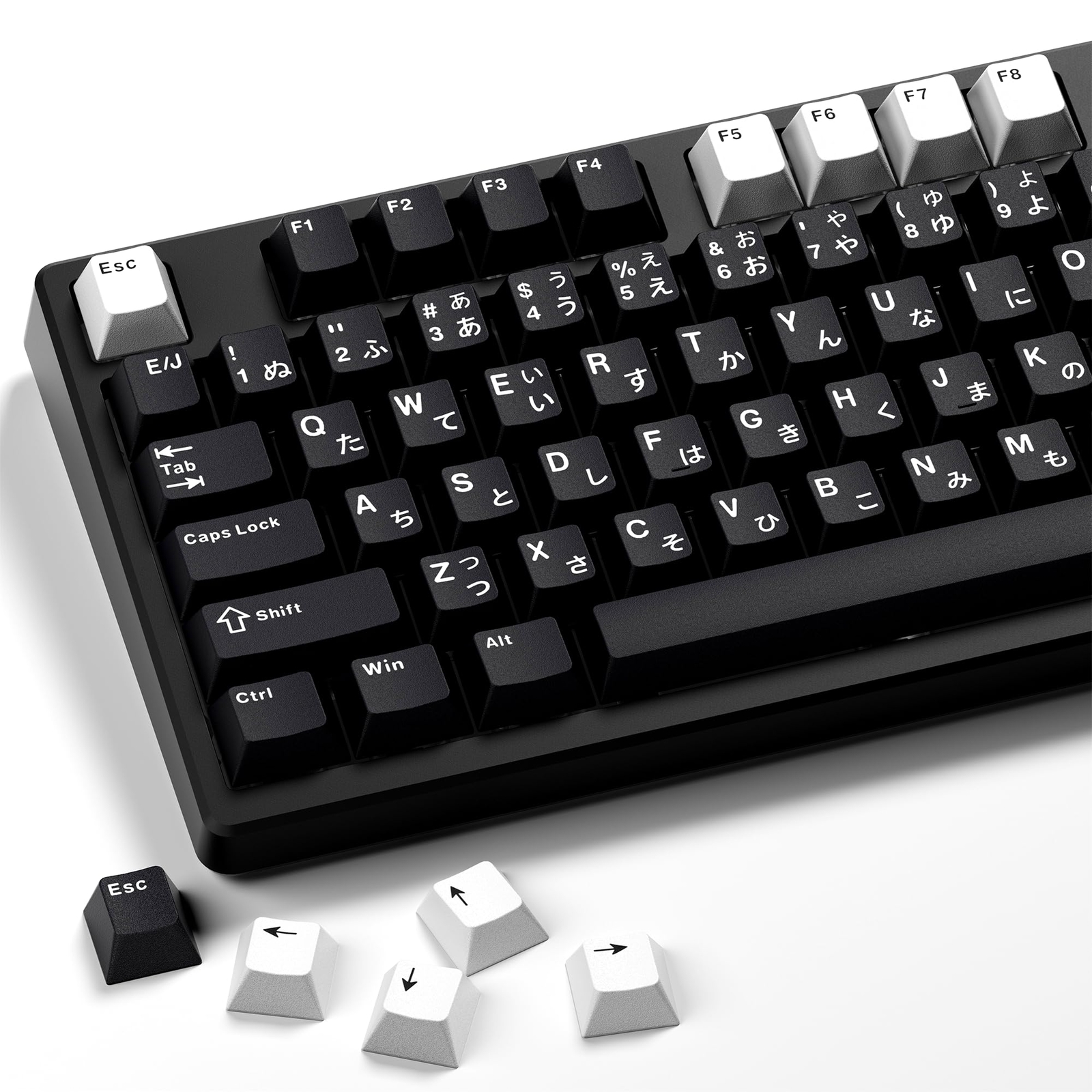 XVX Black Japanese Keycaps Double Shot PBT Keycap Set 146 Keys Cherry Profile...