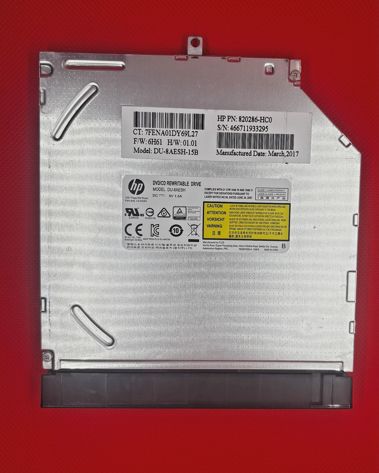 HP 820286-HC0 DU-8AESH DVD/CD Laptop Rewritable Drive