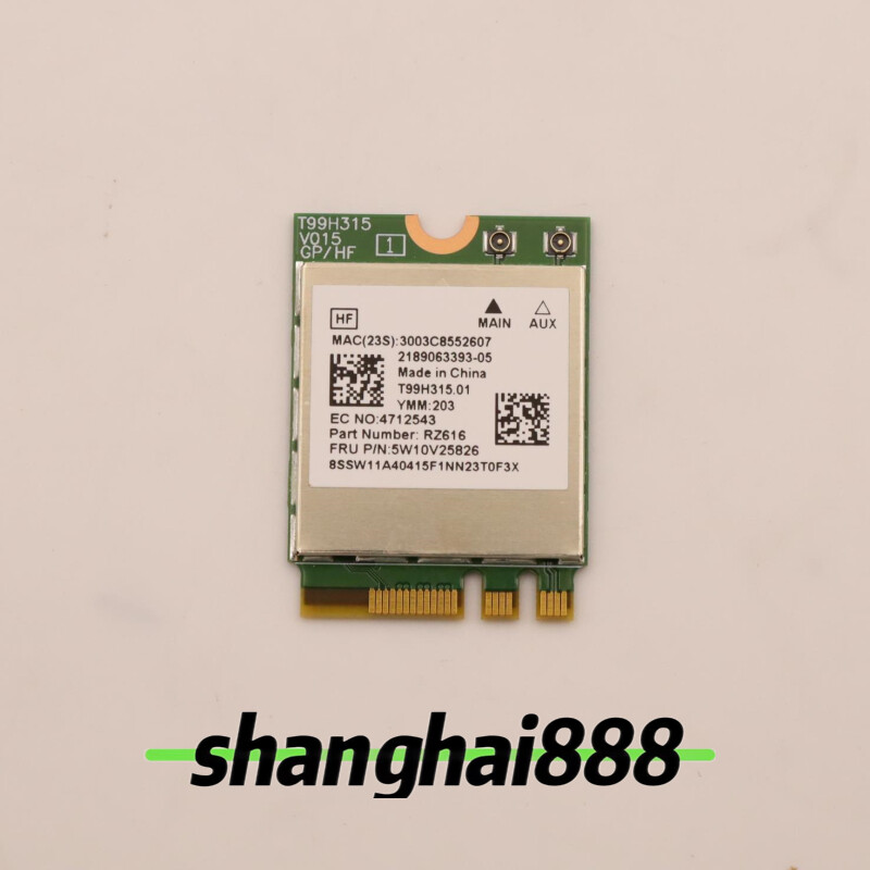 RZ616 MT7922A22M for lenovo legion Slim 5 16AHP9 WIFI 6e wireless 5W10V25826