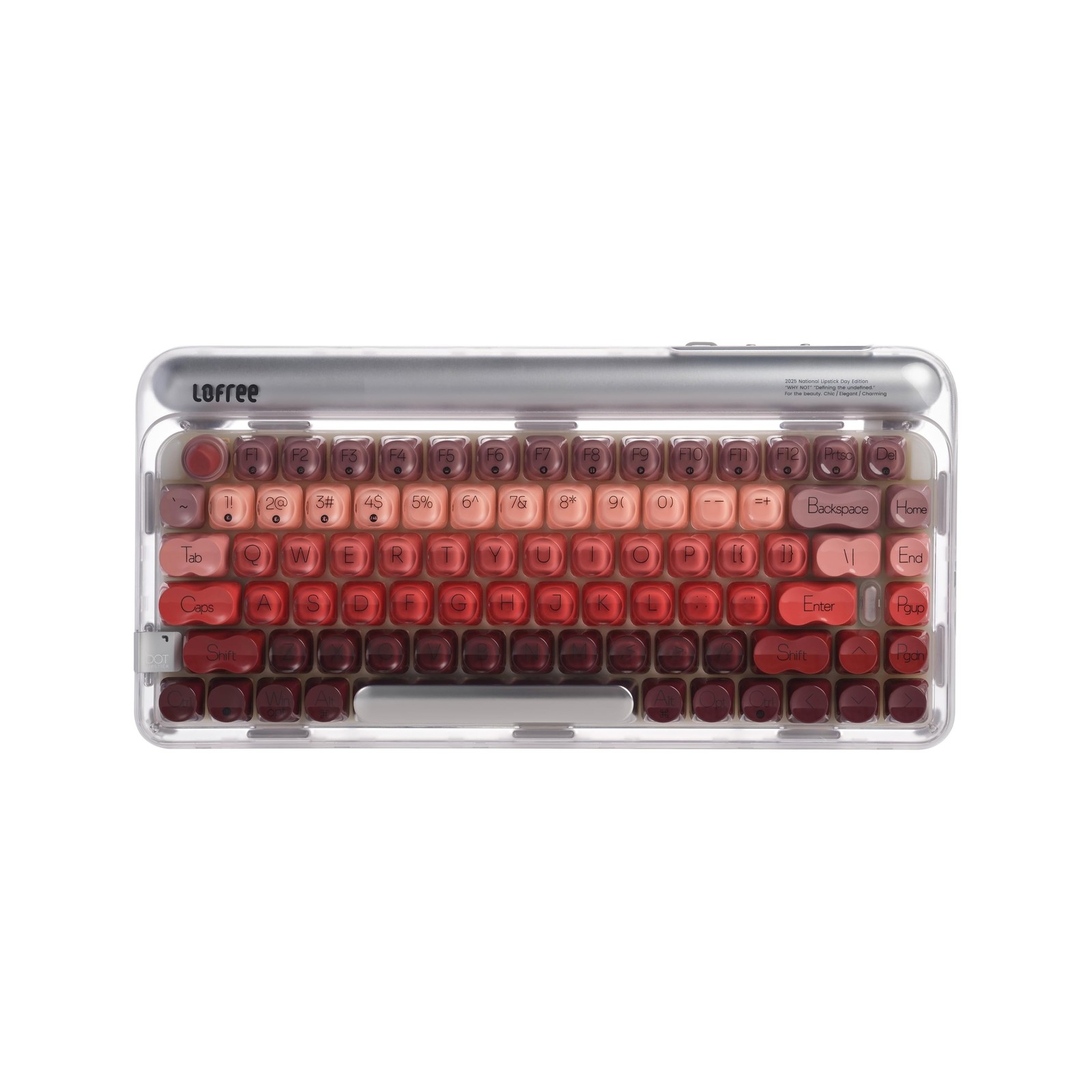 LOFREE DOT Lipstick Elegant 84 Keys Mechanical Keyboard, White Backlit Hot-Sw...