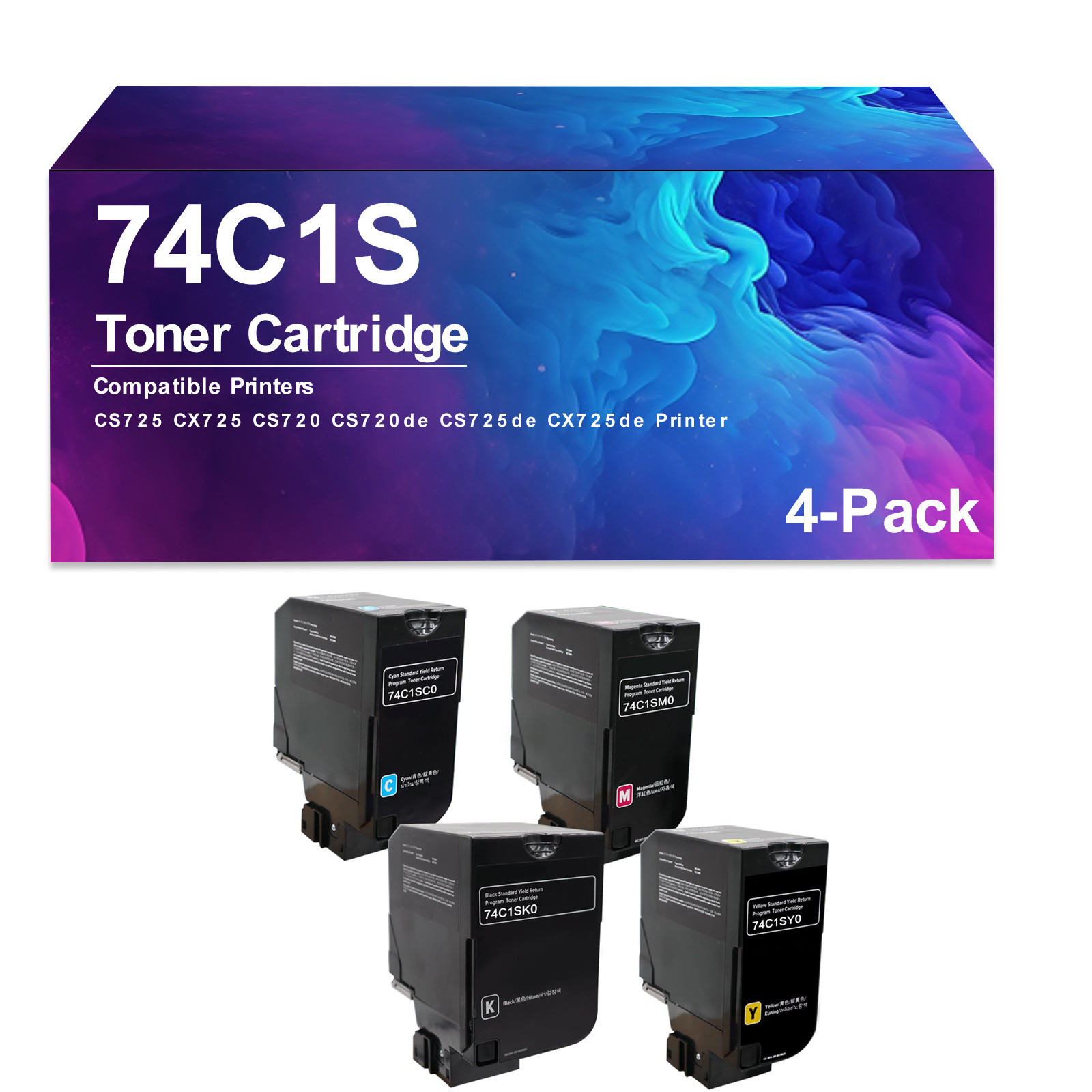 74C1S Toner Cartridge for 74C1SK0 for CS725 CX725 CS720 CS720de CS725de CX725de