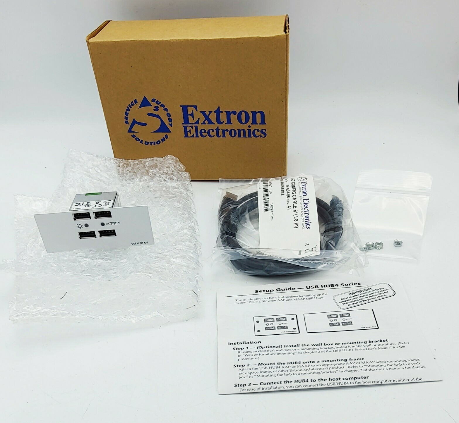 BRAND NEW Extron USB HUB4 AAP WHITE / 60-1031-22 4-port USB Hub 