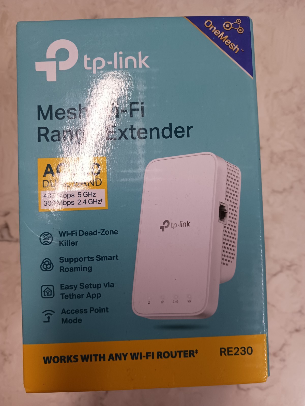 New TP-Link RE230 Mesh Wi-Fi Range Extender AC750 Dual Band Booster