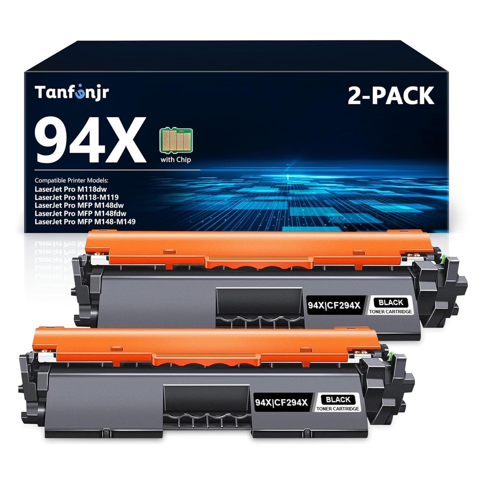 94X Black High-Yield Toner Cartridges Compatible Replacement for HP 94X CF294X