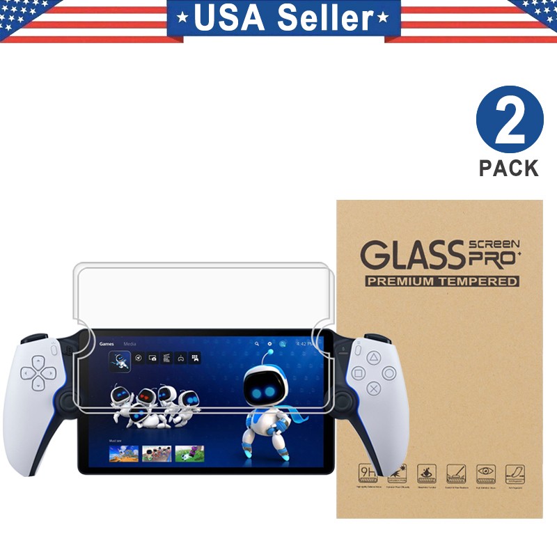 2PK Tempered Glass Screen Protector For Sony PlayStation Portal Remote