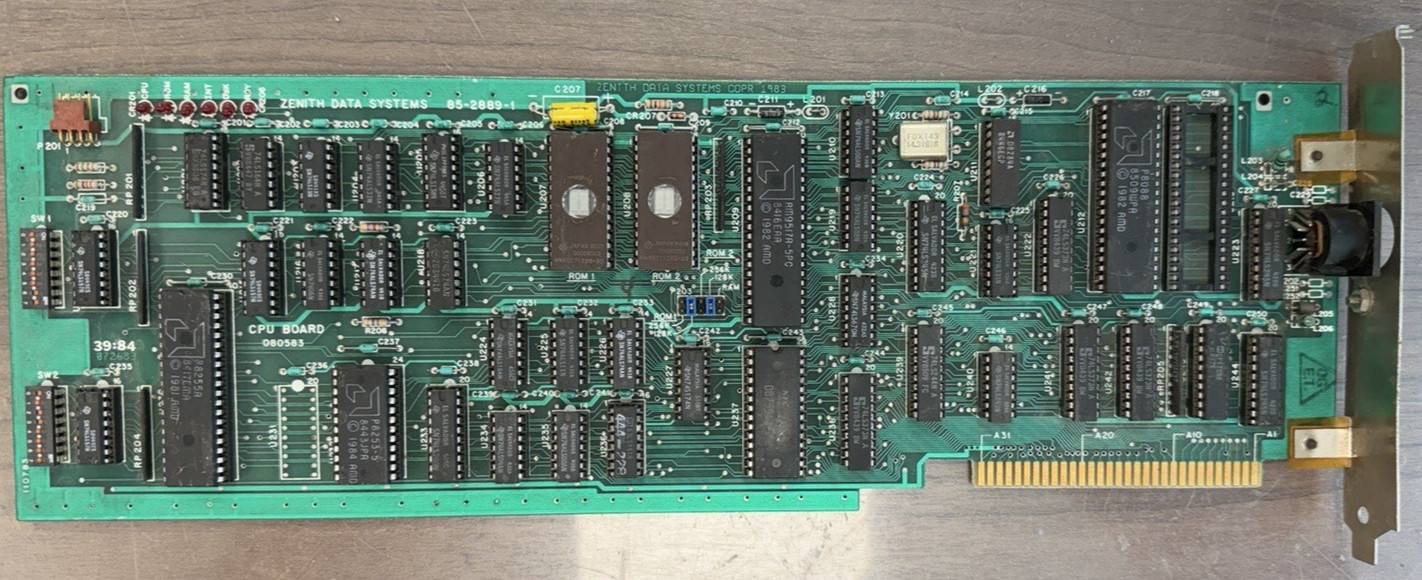 Zenith Data Systems CPU Board 85-2889-1 1983 - Z-150 IBM Compatible